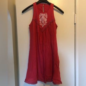 Dark coral colored dress